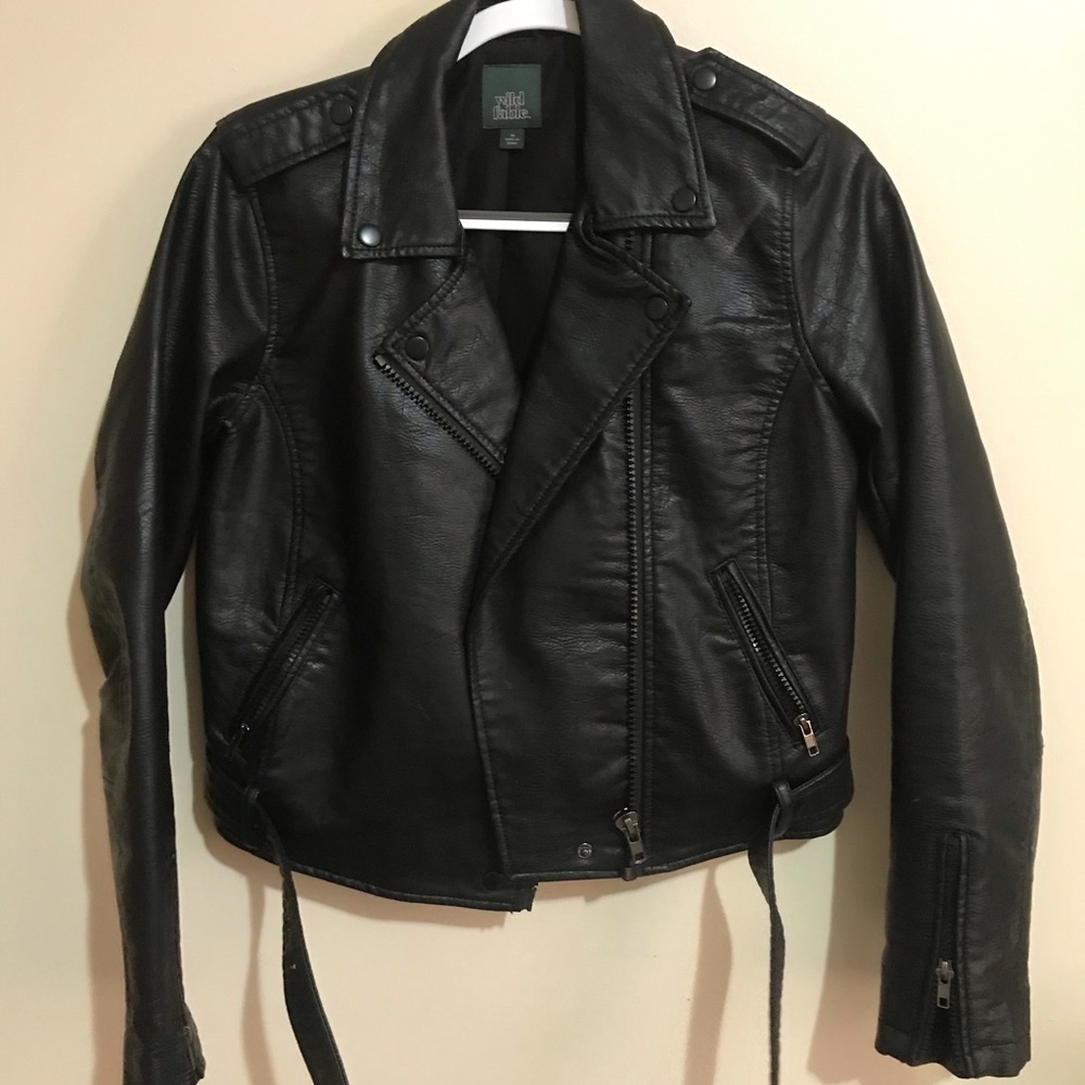Black (faux) Leather Jacket
